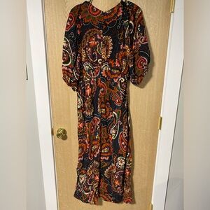 Kachel Elegant Multicolor Paisley Dress XL